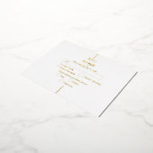 Real Gold Folie Monogram Huwelijk RSVP Uitnodiging Briefkaart (Gedraaid)