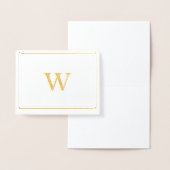 Real Gold Folie Monogram Notitiekaarten Folie Kaarten (Display)