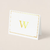 Real Gold Folie Monogram Notitiekaarten Folie Kaarten (Voorkant)