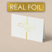Real Gold Folie Monogram Trouwplaats Kaart