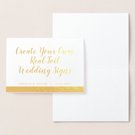 REAL Gold Folie Trouwtafel Tent Teken Kaart (Display)