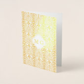 Real Gold Great Gatsby Art Deco Monogram Folie Kaarten (Voorkant)
