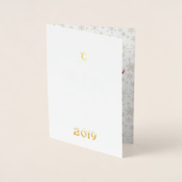 Real Gold Happy New Year Foto Folie Kaarten