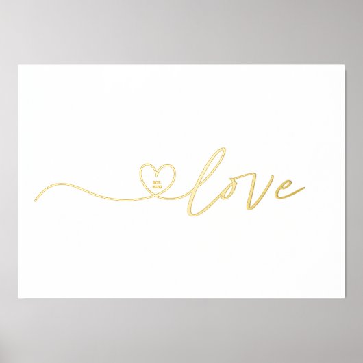 Real Gold | HARDE VAN DE LOVE | Calligrafie Folie Afdrukken (Voorkant)