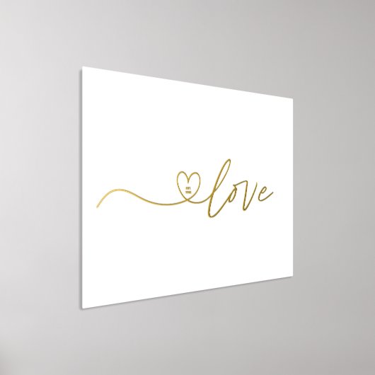 Real Gold | HARDE VAN DE LOVE | Calligrafie Folie Afdrukken (Laagn)