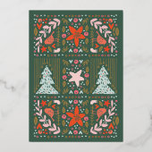 REAL GOLD kerstfoto HAPPY Folie Feestdagenkaart (Achterkant)