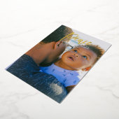 Real Gold Lettering Peace - kerstfoto Folie Feestdagenkaart (Gedraaid)