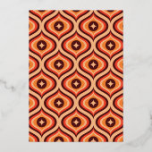 Real Gold Mid Mod Retro Arch Brunch Vrijgezellenfe Folie Uitnodiging (Achterkant)