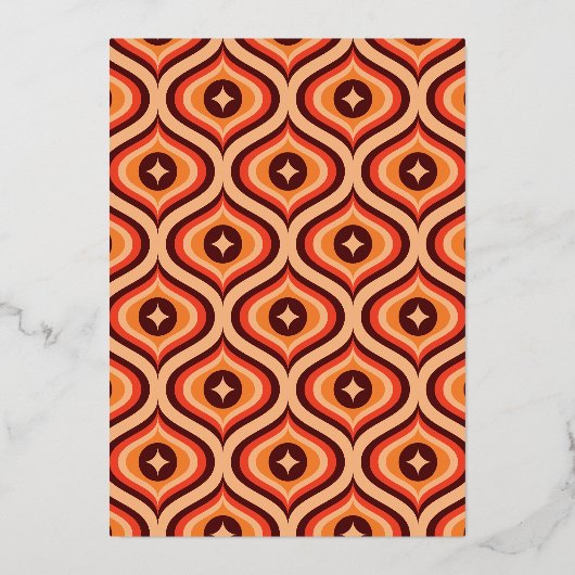 Real Gold Mid Mod Retro Arch Brunch Vrijgezellenfe Folie Uitnodiging (Achterkant)