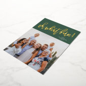 REAL GOLD Oh, wat leuk kerstfoto Folie Feestdagenkaart (Gedraaid)