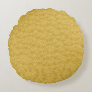 Real Gold Textured Designer Round Kussens