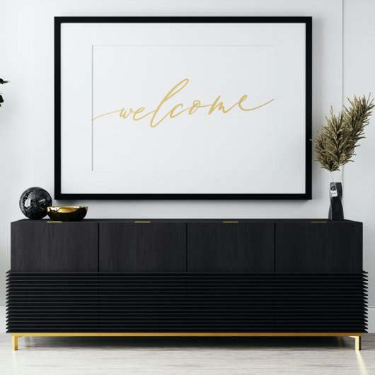 Real Gold | Welkom | Calligrafie Folie Afdrukken