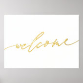Real Gold | Welkom | Calligrafie Folie Afdrukken (Voorkant)