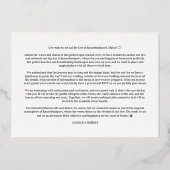 Real Golden Stylish & Fun Unmatched Wedding Photo Folie Uitnodiging (Achterkant)