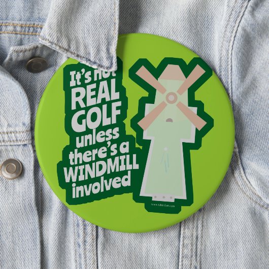 Real Golf heeft een windmolen Ronde Button 6,0 Cm (In situ)