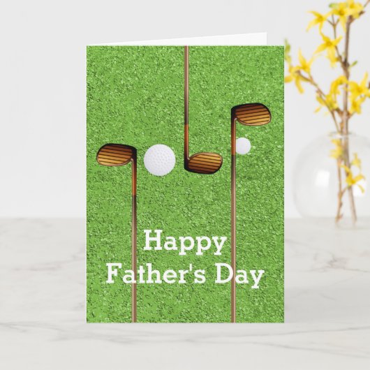 Real Golfer Hole-in-One Vaderdag Kaart (Gele Bloem)