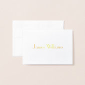 Real gouden Art Deco huwelijksplaats instelkaarten Folie Kaarten (Met envelop)