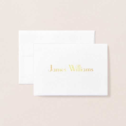 Real gouden Art Deco huwelijksplaats instelkaarten Folie Kaarten (Voorkant met envelop)