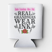 Real Grandmas Draag Ink Tattoo Tattooed Grandmoede Blikjeskoeler (Voorkant)