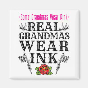Real Grandmas Draag Ink Tattoo Tattooed Grandmoede Magneet