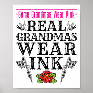 Real Grandmas Draag Ink Tattoo Tattooed Grandmoede Poster