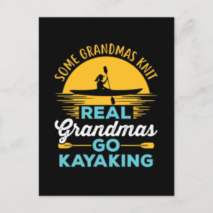 Real Grandmas Go Kayaking Kayak Yak Women Briefkaart