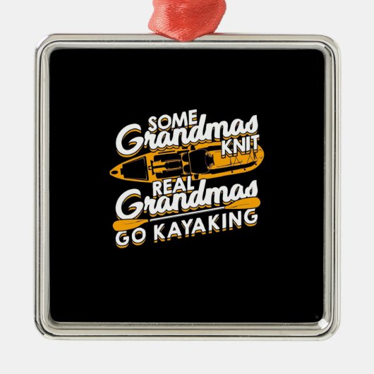 Real Grandmas Go Kayaking Metalen Ornament (Voorkant)