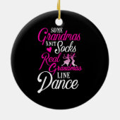 Real Grandmas Line Dance country dansen Keramisch Ornament (Achterkant)