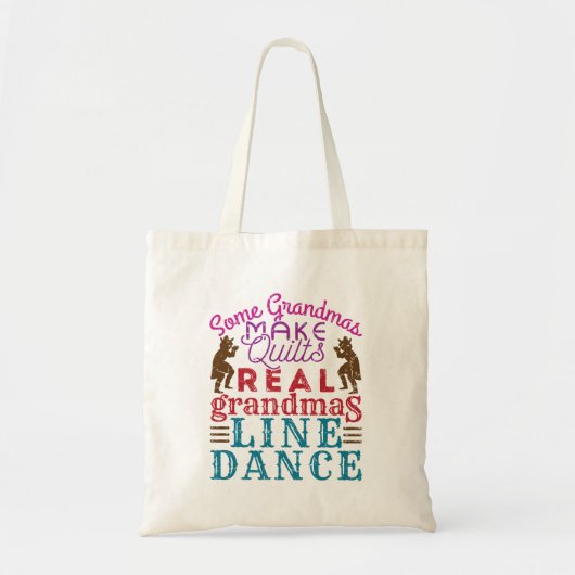 Real Grandmas Line Dance Cute Line Dancing Tote Bag (Voorkant)