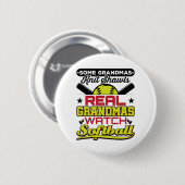 Real Grandmas Watch Softball Grootmoeder Ronde Button 5,7 Cm (Voorkant /achterkant)