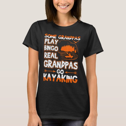 Real Grandpas Go Kayaking T-shirt (Voorkant)