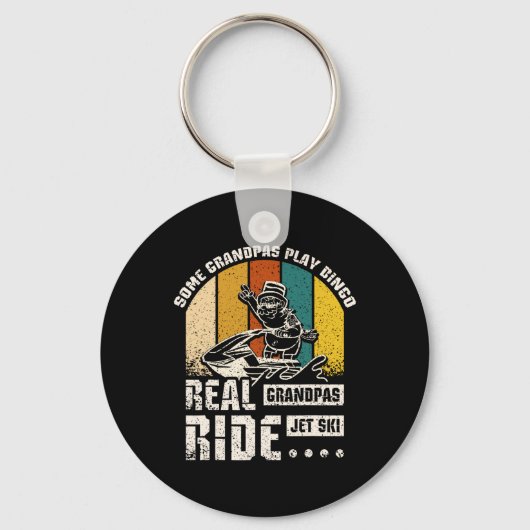 Real Grandpas Ride Jet Ski Sleutelhanger (Voorkant)