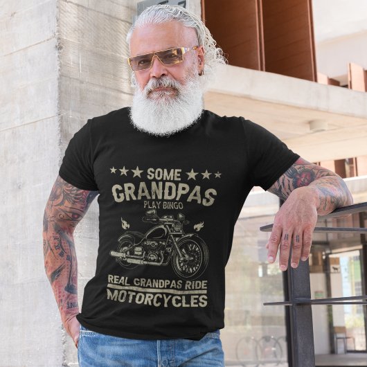 Real Grandpas Ride Motorcycle Biker Grandpa T-shirt