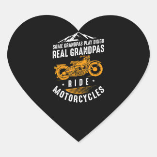 Real Grandpas Ride Motorcycle - cadeau voor fietse Hart Sticker