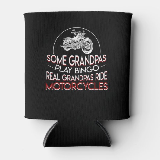 Real Grandpas Ride Motorcycle Grandpas Blikjeskoeler (Voorkant)