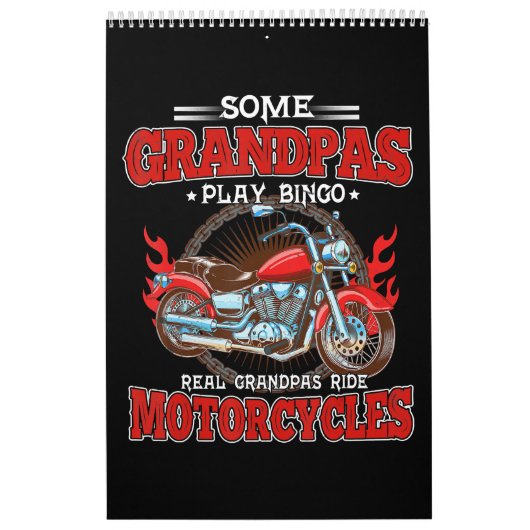 Real Grandpas Ride Motorcycle Motorbike Lover Kalender (Hoes)