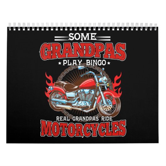 Real Grandpas Ride Motorcycle Motorbike Lover Kalender (Hoes)