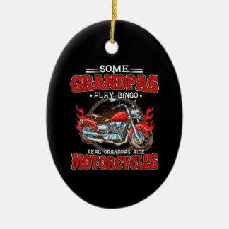 Real Grandpas Ride Motorcycle Motorbike Lover Keramisch Ornament