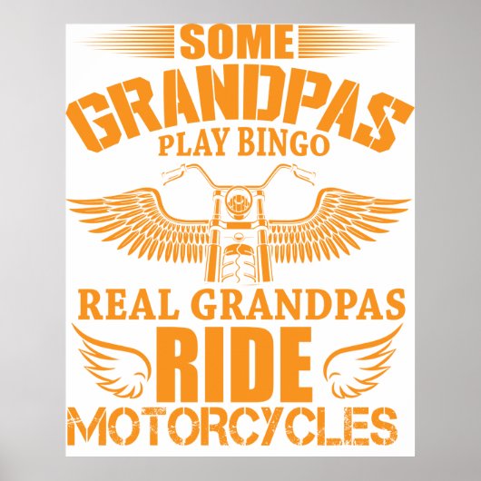 Real Grandpas Ride Motorcycle Poster (Voorkant)