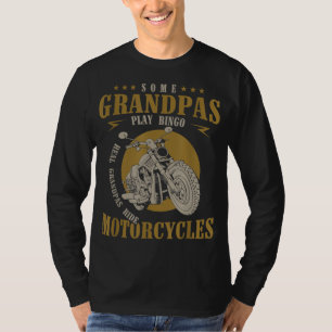 Real Grandpas Ride Motorycli Funny Grandpa Gift T-shirt