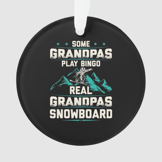 Real Grandpas Snowboard Ornament (voorkant)