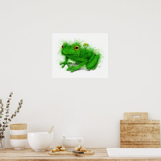 "Real" Grass Frog - Tekening Poster (Keuken)