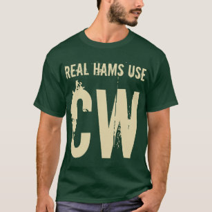 Real Hams gebruiken CW Mannen Radio Ham T-Shirt (D