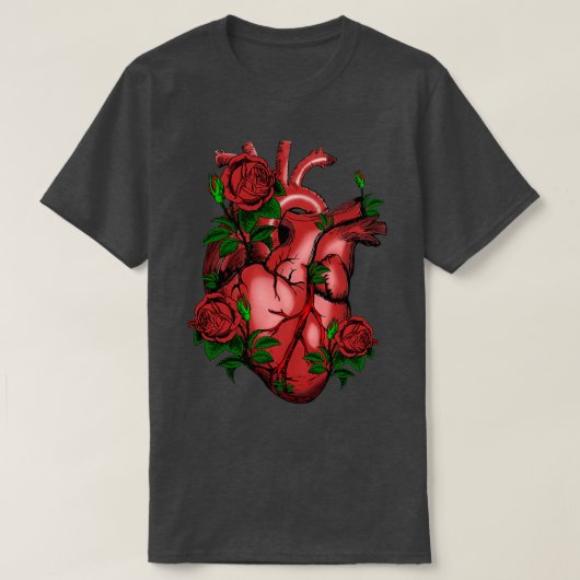 Real heart and roses t-shirt (Design voorkant)