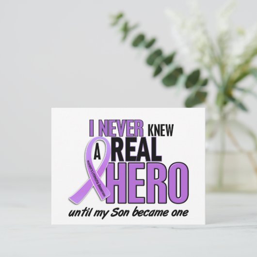 REAL HERO 2 Son HODGKIN'S ZIEKTE T-Shirts Briefkaart (Staand voorkant)