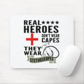 Real Heroes Draag geen kaken die stethoscopen Draa Muismat (Met muis)