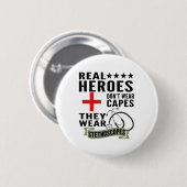 Real Heroes Draag geen kaken die stethoscopen Draa Ronde Button 5,7 Cm (Voorkant /achterkant)