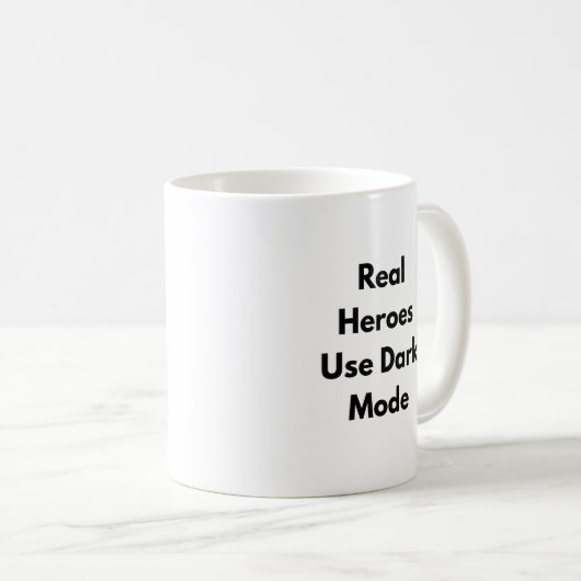 Real Heroes Use Dark Mode Mug – Nerdy Gift for  Koffiemok (Voorkant rechts)