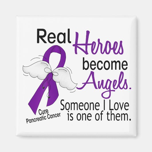 Real Heroes wordt Angels Pancreatic Cancer Magneet (Voorkant)