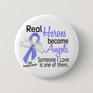 Real Heroes wordt Angels Prostate Cancer Ronde Button 5,7 Cm